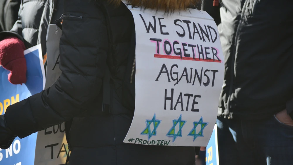 A rally in New York City against a rise in antisemitism, Jan. 5, 2020. Credit: Christopher Penler/Shutterstock.