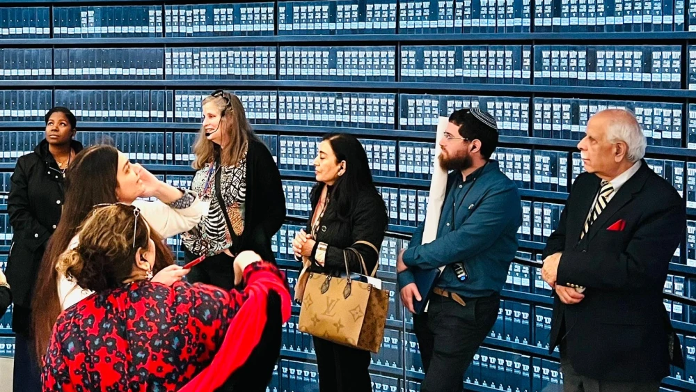 The AMMWEC/Sharaka delegation visits Yad Vashem in Jerusalem. Credit: Courtesy.
