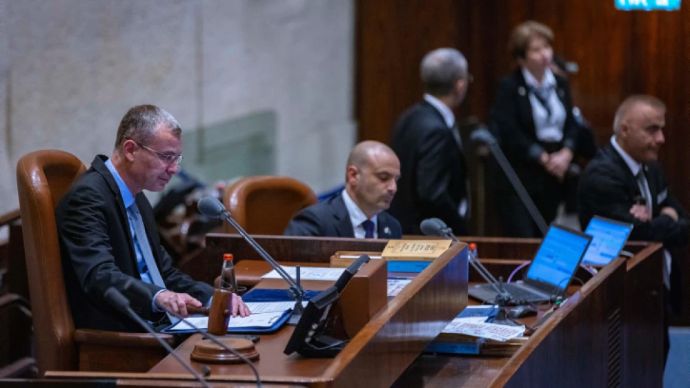 Then-Knesset Speaker Yariv Levin attends a plenum session, Dec. 26, 2022. Photo by Olivier Fitoussi/Flash90.