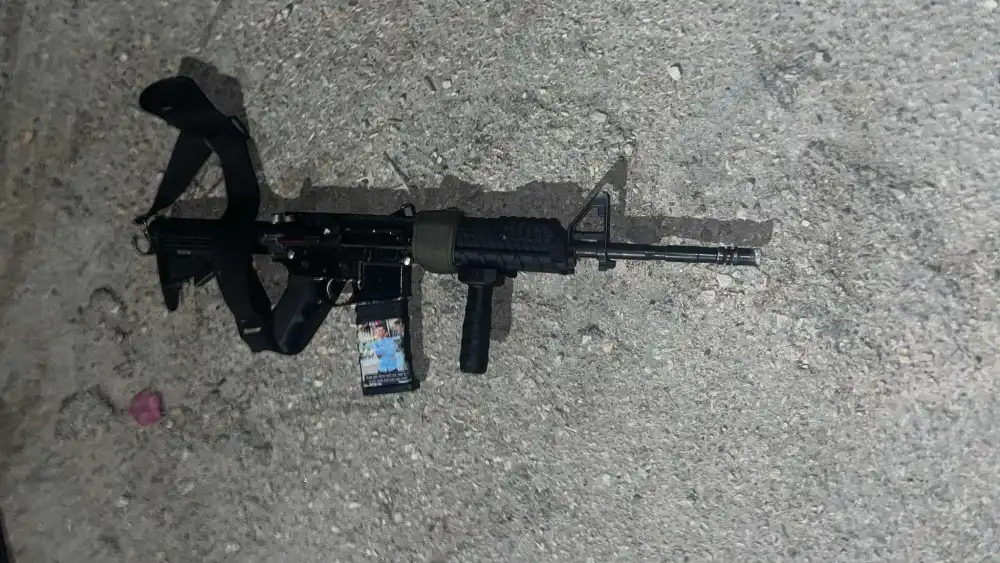 One of the weapons confiscated after two gunmen were killed by IDF forces near Tulkarem in Samaria, June 4, 2024. Credit: IDF.