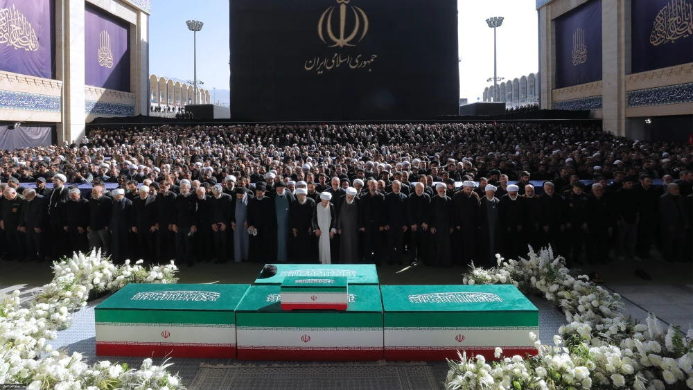 The funeral prayer for Ali Khamenei and his family in Tehran. July 5, 2026. Credit: Khamenei.ir via Wikimedia Commons.