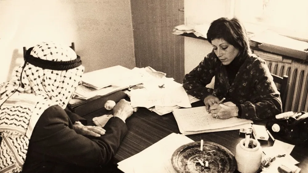 A promotional picture for the documentary “Advocate,” a contender in the Israel Competition of the 2019 Docaviv film festival. The film tells the life story of Lea Tsemel, who has represented many Palestinian terrorists in Israeli courts. Credit: Courtesy.