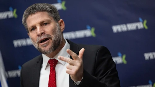 Israeli Finance Minister Bezalel Smotrich leads a faction meeting of his Religious Zionism Party at the Knesset in Jerusalem, Oct. 27, 2025. Photo by Yonatan Sindel/Flash90.