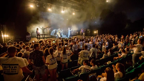 Taglit-Birthright participants from the former Soviet Union celebrate the 18th anniversary of the organization that sponsors 10-day free trips for Jewish youth. Courtesy: Taglit-Birthright Israel.