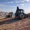 Palestinian Authority construction vehicles in the Judean Desert. Credit: Regavim.