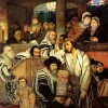 Jews praying in synagogue on Yom Kippur. Credit: Wikimedia Commons.