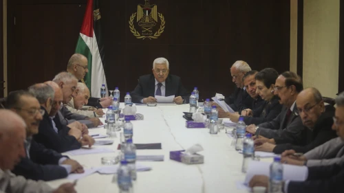 Palestinian Authority leader Mahmoud Abbas chairs a meeting of the PLO executive committee in Ramallah on Aug. 7, 2016. Photo by Flash90.