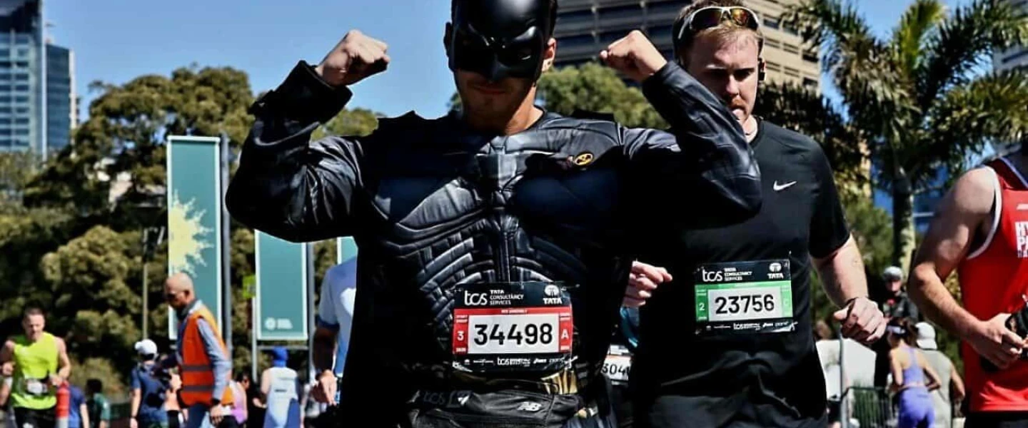 Yoel Levy running in the Sydney Marathon, Sept. 5, 2025. Credit: Yoel Levy.