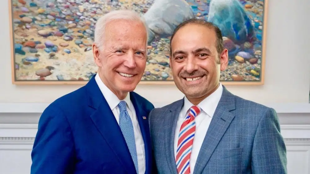 U.S. President Joe Biden and Dilawar Syed. Source: Dilawar Syed/Twitter.