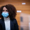 Labor Party member Ibtisam Mara'ana-Menuhin arrives for a hearing at the Supreme Court in Jerusalem, asking to overturn the decision of the Central Elections Committee to disqualify her candidacy in the March 23 general election, Feb. 24, 2021. Photo by Yonatan Sindel/Flash90.
