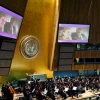 In December 2006, the West-Eastern Divan Orchestra gives a concert at United Nations' headquarters in New York in honor of outgoing U.N. secretary-general Kofi Annan. Credit: U.N. Photo/Mark Garten.
