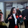 Ayelet Shaked speaks to reporters at Ben-Gurion Airport, March 13, 2022. Credit: Roy Alima/Flash90.