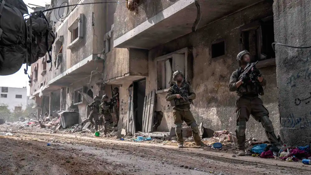 Israeli troops operating in the Hamas-ruled Gaza Strip, Dec. 14, 2023. Credit: IDF.