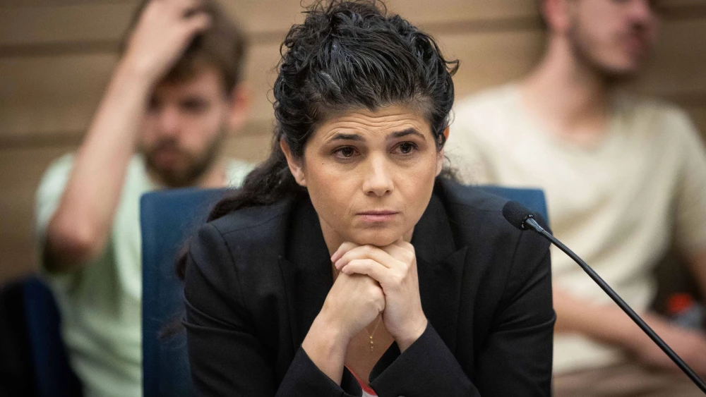 Knesset member Sharren Haskel attends a debate at the Knesset in Jerusalem, June 28, 2023. Photo by Oren Ben Hakoon/Flash90.