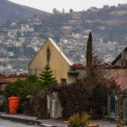 A home that was hit by a Lebanese missile in Metula, in the Galilee panhandle, Nov. 27, 2024. Photo by Ayal Margolin/Flash90.