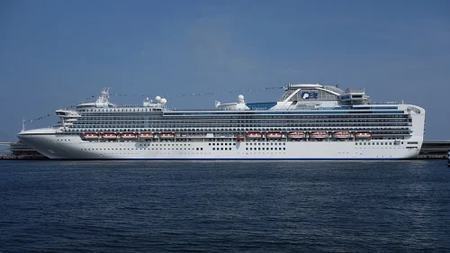 A Diamond Princess cruise ship in Yokohama, Japan. Credit: Wikimedia Commons.