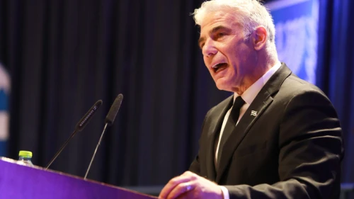 Israeli Foreign Minister Yair Lapid at the Foreign Ministry in Jerusalem, June 14, 2021. Photo by Flash90.