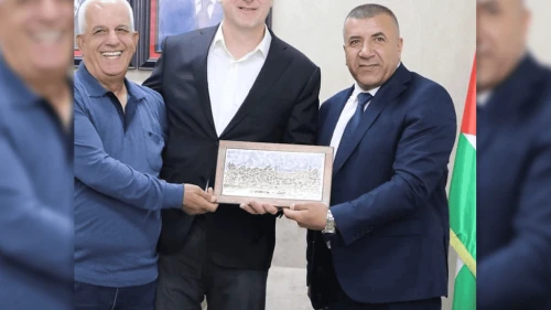George Noll, the head of the U.S. Office of Palestinian Affairs in Jerusalem, meets the Palestinian Authority governor of Hebron, Khaled Doudin, in the Judea city, May 29, 2024. Credit: U.S. Department of State.