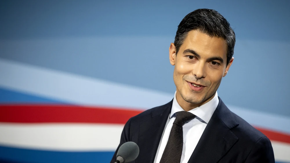 Dutch Prime Minister Rob Jetten addresses the media during his weekly press briefing in The Hague, Sept. 18, 2026. Photo by Koen van Weel/ANP/AFP via Getty Images.