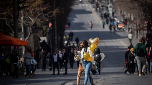 Jaffa Street in downtown Jerusalem, Feb. 7, 2021. Photo by Yonatan Sindel/Flash90.