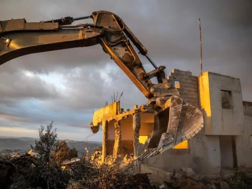 IDF forces destroyed the home of terrorist Malik Salem in the village of Bazariya, Dec. 24, 2025. Credit: IDF.