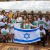 StandWithUs staff including Noa Raman; Miss Universe Iraq 2017 Sarah Idan; representatives from SAUJS and students at WITS campus opposing Israel Apartheid Week, March 2022. Credit: StandWithUs.