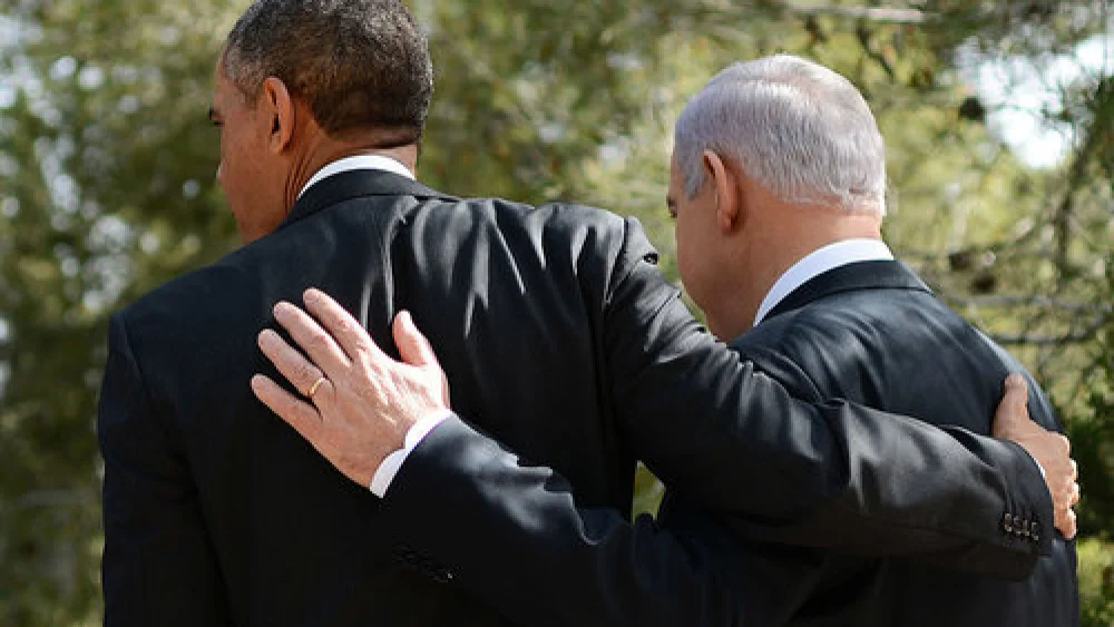 U.S. President Barack Obama and Israeli Prime Minister Benjamin Netanyahu in Jerusalem during the president's visit to Israel in 2013. Credit: Kobi Gideon/GPO via Getty Images.