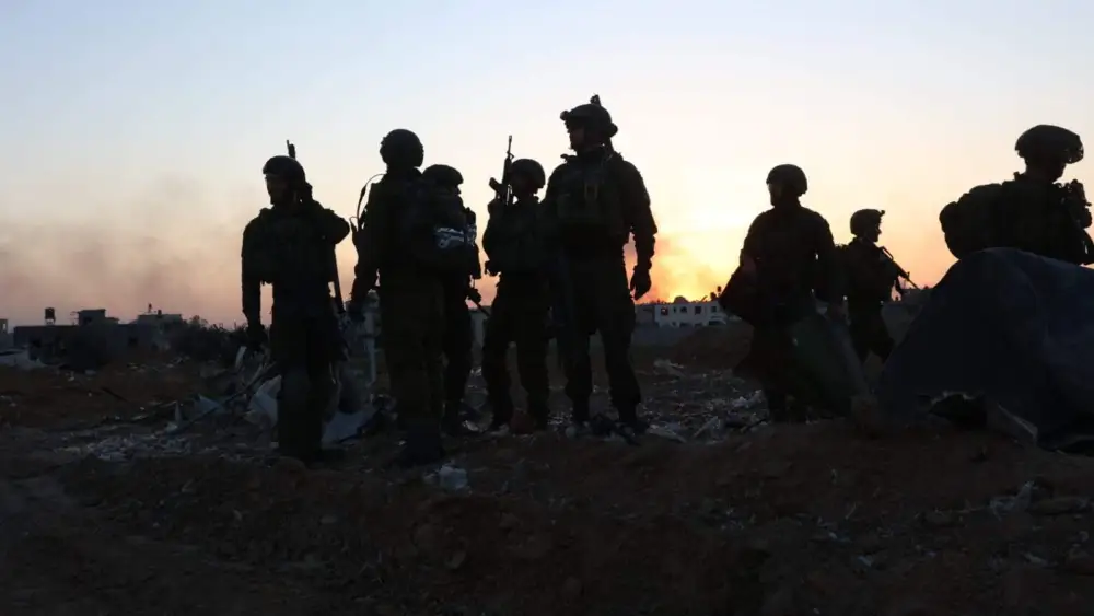 IDF soldiers in Khan Yunis, the southern Gaza Strip, Jan. 21, 2024. Credit: TPS.