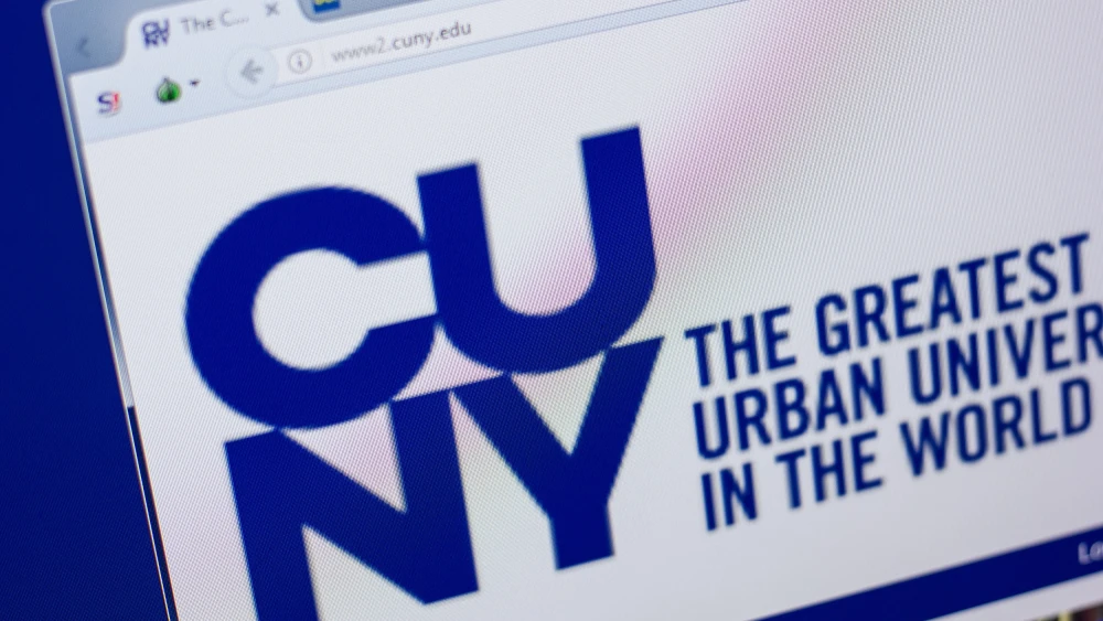 Home page of City University of New York website, 2018, Credit: Sharaf Maksumov/Shutterstock.