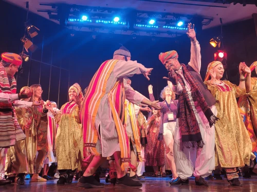 Israeli scholars, dancers and Indian performers participate in a cultural celebration of Jewish heritage in New Delhi, India on Feb. 16, 2026. Photo credit: Dr. Assaf Avraham.