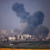 Israel Air Force strikes on terrorist targets in the Gaza Strip, as seen from the Israeli side of the border, Oct. 28, 2023. Photo by Yonatan Sindel/Flash90.