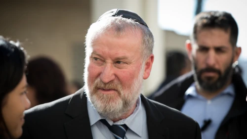 Israeli Attorney General Avichai Mandelblit at a ceremony for outgoing State Prosecutor Shai Nitzan in Jerusalem, on Dec. 18, 2019. Photo by Olivier Fitoussi/Flash90.