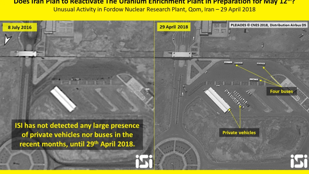 Recent activity at the Fordow nuclear facility in Iran. Credit: ImageSat International.