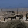 Israeli forces on the border with Gaza. Oct. 16, 2025. Photo by Tsafrir Abayov/Flash90.