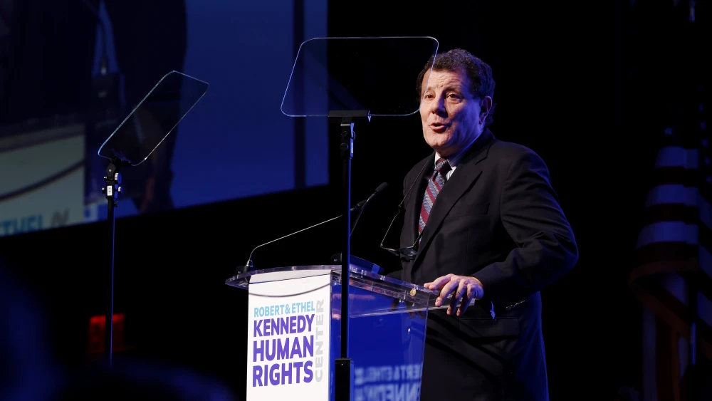 Nicholas Kristof speaks onstage during the Robert F. Kennedy Human Rights' 2025 Ripple of Hope Gala at New York Hilton on Dec. 9, 2025 in New York City. Photo by Kevin Mazur/Getty Images for RFK Ripple Of Hope.
