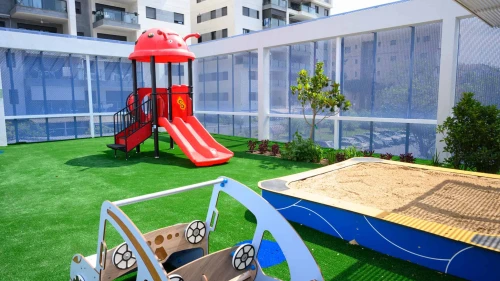 A view of the playground in Beit Raz, an inclusive early childhood campus launched by Beit Issie Shapiro in Ra'anana, on June 4, 2025. Credit: Courtesy of Beit Issie.