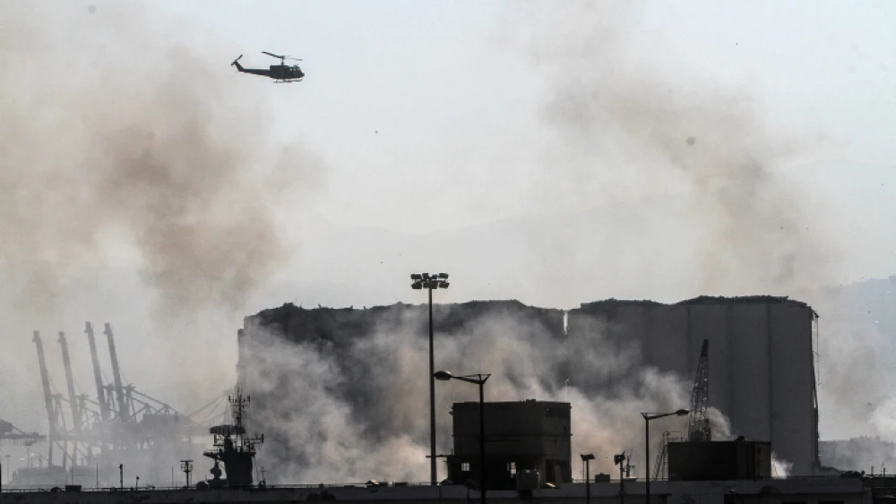 A general view of the destroyed port in the aftermath of a massive explosion in Beirut, Aug. 5, 2020. Photo by Zaatari Lebanon/Flash90.