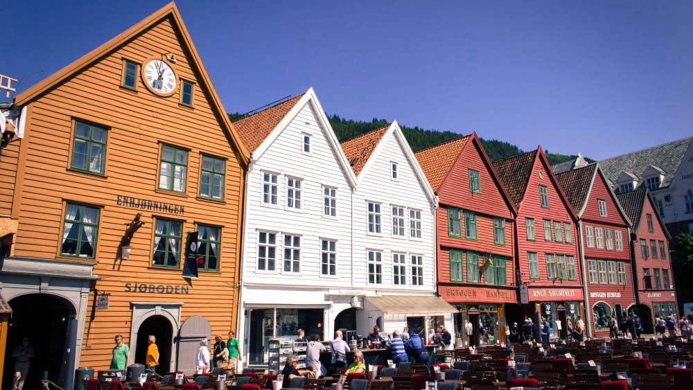 Barrio de Bryggen in Bergen, Norway