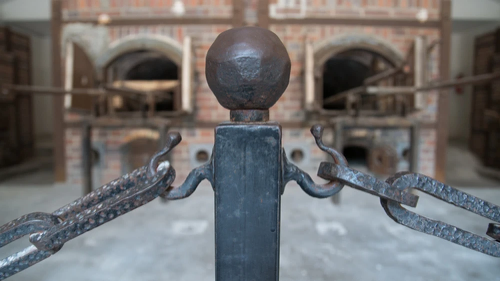 The crematoria at the Dachau concentration camp, pictured during a stop on the July 2015 European Holocaust tour of the Alfred Lerner Fellowship for Holocaust educators. Credit: Kelly Webeck.