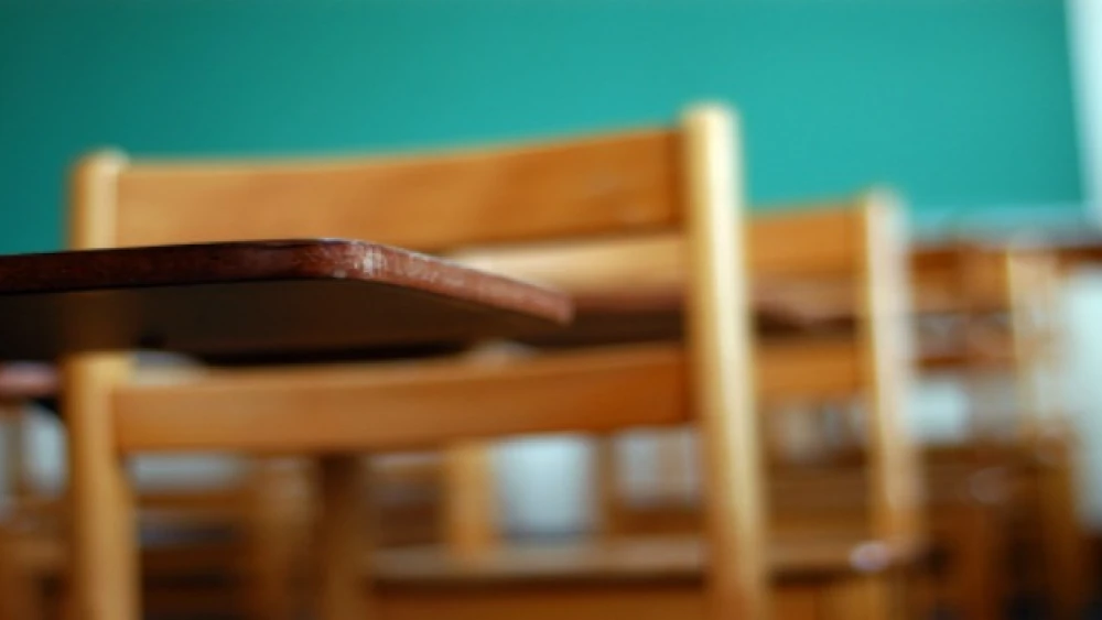 School Desk in Classroom