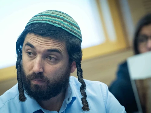 Israeli lawmaker Zvi Sukkot (Religious Zionism Party) attends a committee meeting at the Knesset in Jerusalem, Feb. 19, 2024. Photo by Yonatan Sindel/Flash90.