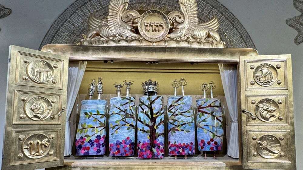 Torahs of Temple Israel in West Bloomfield, Mich. Credit: Courtesy.