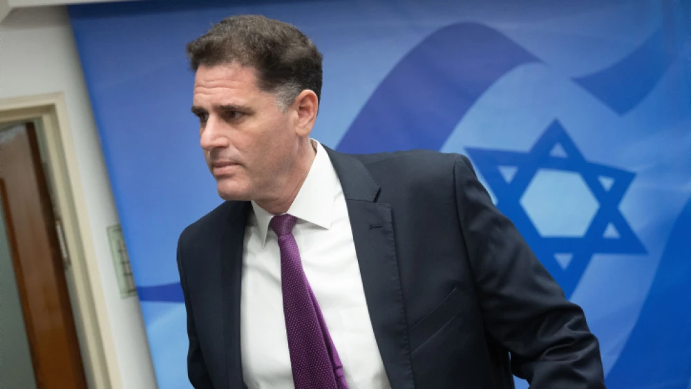 Strategic Affairs Minister Ron Dermer arrives for a Cabinet meeting in Jerusalem, Jan. 29, 2023. Photo by Yonatan Sindel/Flash90.