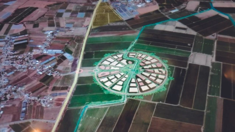 A sketch of a plan for Hanun. Credit: Sdot Negev Regional Council.