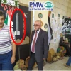 An exhibit in the Palestinian Authority displaying a picture of a Hamas rocket. Source: PMW via Facebook/Nablus Branch of Fatah, June 14, 2021.