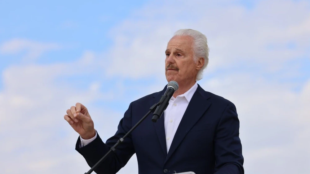 American evangelical leader Mike Evans in Shiloh, in the Binyamin region of Samaria, Dec. 5, 2025. Photo by Yossi Zamir.