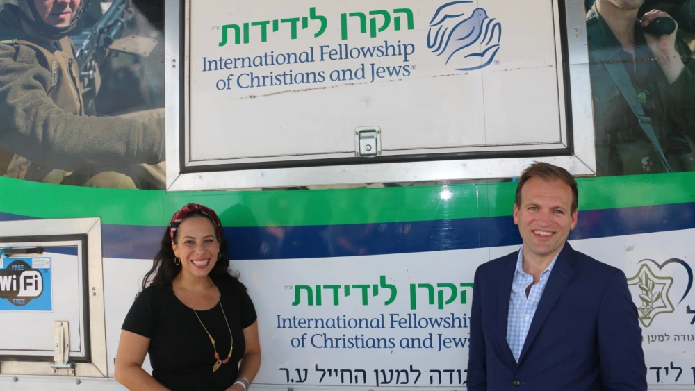 Yael with Evangelical Christian leader Johnnie Moore. Credit: Courtesy.