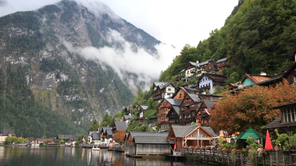 Hallstatt, Austria, in September 2017. Photo by Liron Almog /Flash90.