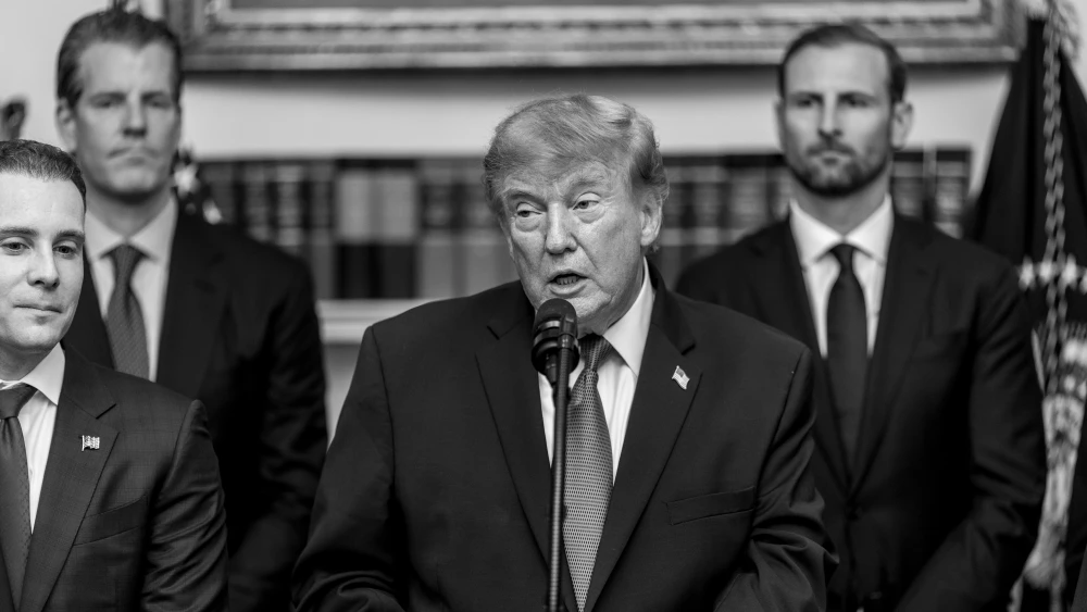 Trump black-and-white