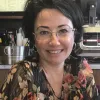 Member of Knesset Haneen Zoabi sits for an interview in a Berkeley cafe before her talk on campus. (Photo: Sue Fishkoff)